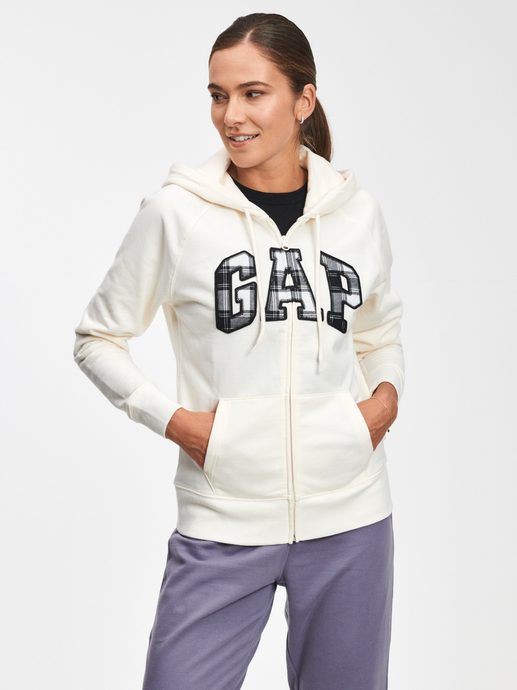 GAP 715995-04 Mikina GAP s kapucí Bílá