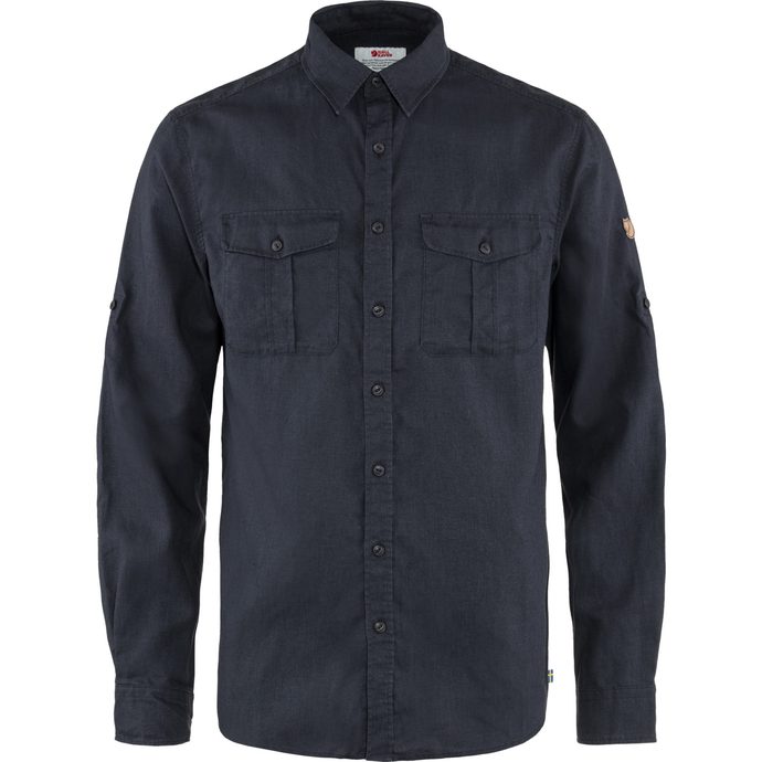 FJÄLLRÄVEN Övik Travel Shirt LS M, Dark Navy