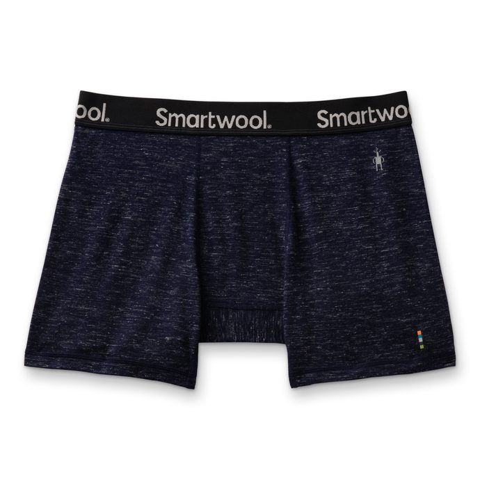 SMARTWOOL M MERINO HEMP BLEND BOXER BRIEF BOXED, deep navy heather