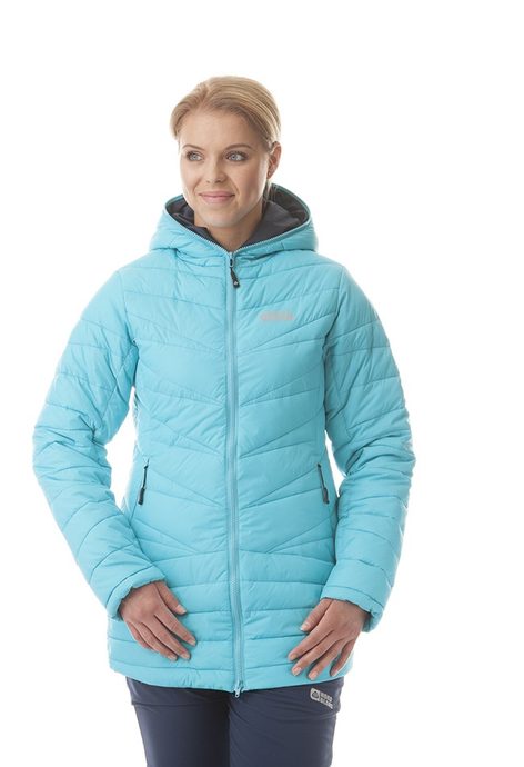 NORDBLANC NBWJL5835 DESIGNATE pool blue - women's parka action