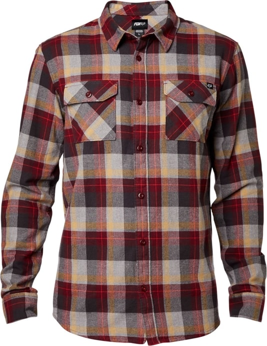 FOX 17479 171 Traildust Flannel, burgundy - men's flannel shirt