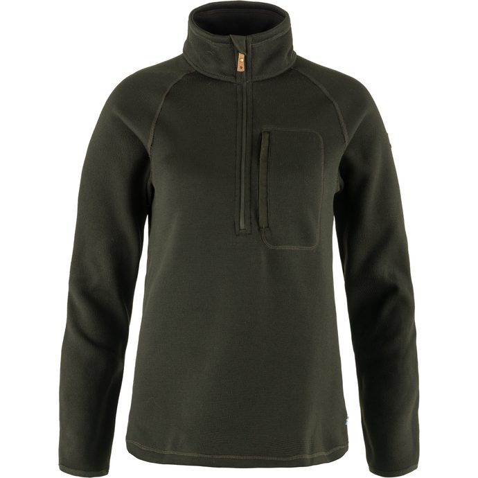 FJÄLLRÄVEN Övik Fleece Half Zip W, Deep Forest