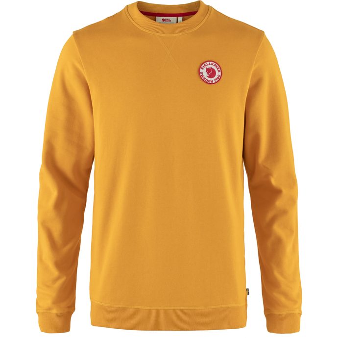 FJÄLLRÄVEN 1960 Logo Badge Sweater M, Mustard Yellow