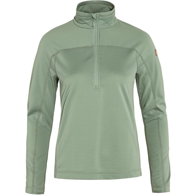 FJÄLLRÄVEN Abisko Lite Fleece Half Zip W Misty Green