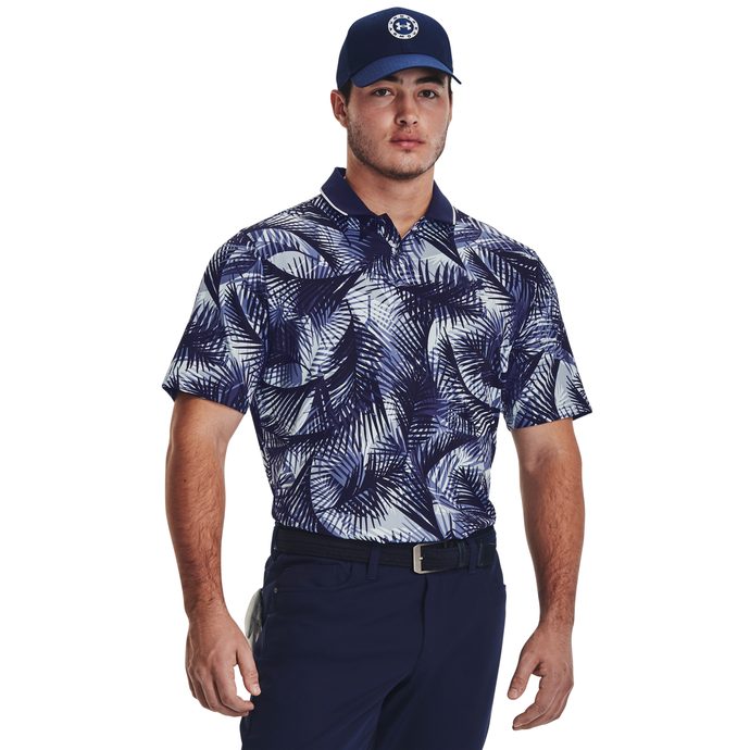 UNDER ARMOUR Iso-Chill Grphc Palm Polo, navy