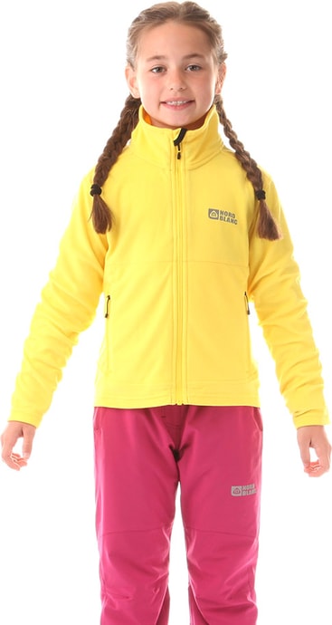 NORDBLANC NBWFK5917S MOSAICS yellow - children's fleece sweatshirt