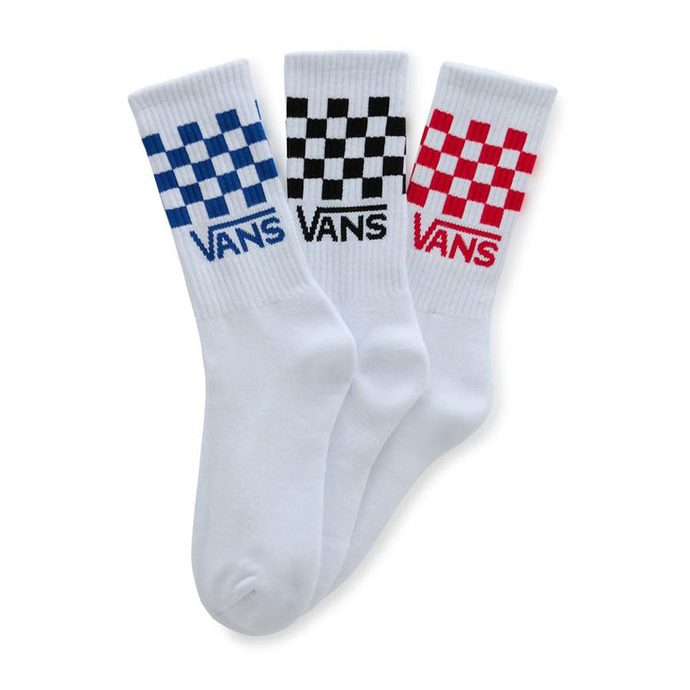 VANS DROP V CLASSIC CHECK CREW SOCK, true red/true blue