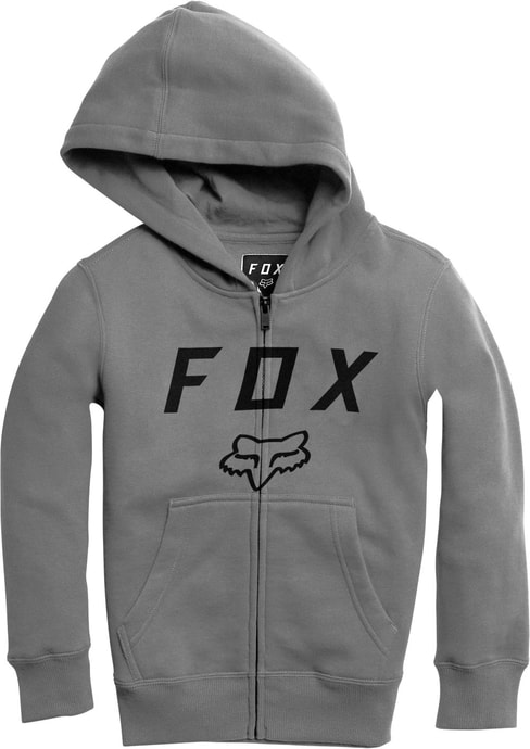 FOX Youth Legacy Moth Zip Fleece, heather graphite