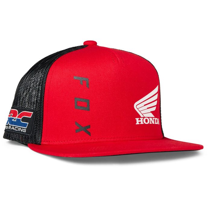 FOX Youth Fox X Honda Snapback Hat, Flame Red