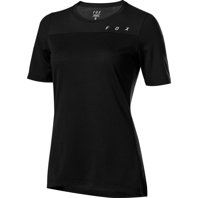 FOX Womens Ranger Dr Ss Jrsy Black