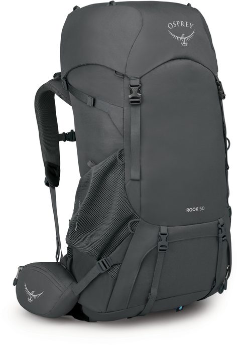 OSPREY ROOK 50, dark charcoal/silver lining