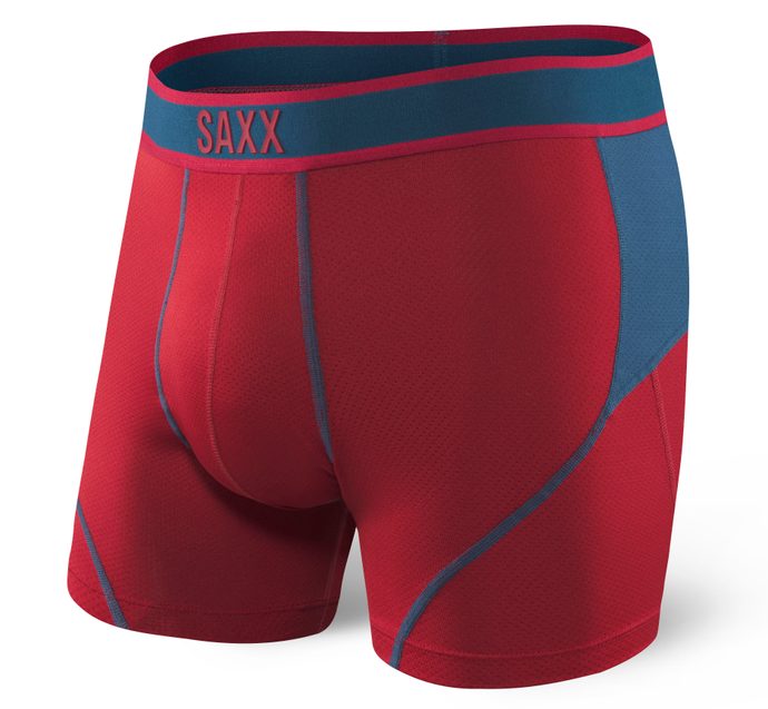 SAXX KINETIC BOXER BRIEF, deep red/blue