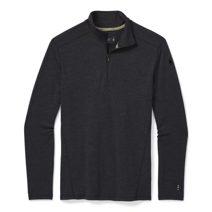 SMARTWOOL M MERINO 250 BASELAYER 1/4 ZIP charcoal heather