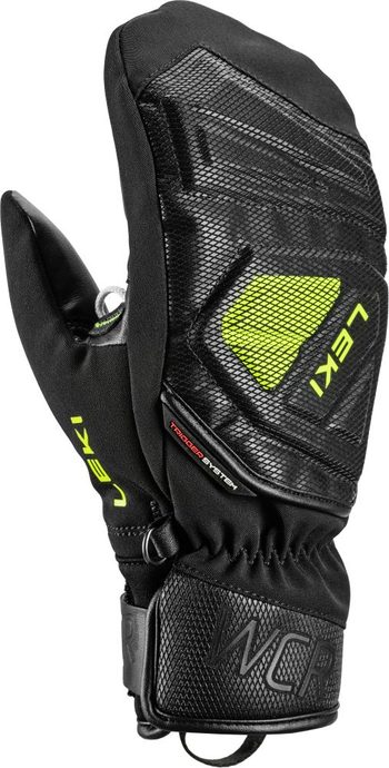 LEKI WCR C-Tech 3D Junior Mitt, black-ice lemon