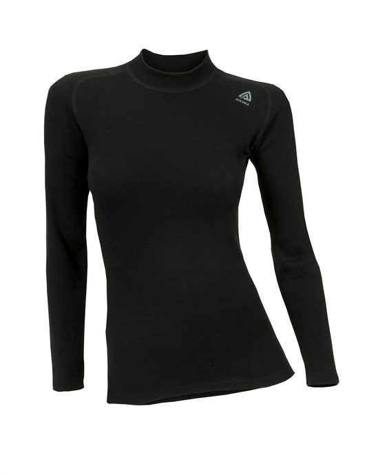 ACLIMA WarmWool Crew Neck shirt, Jet Black, Woman