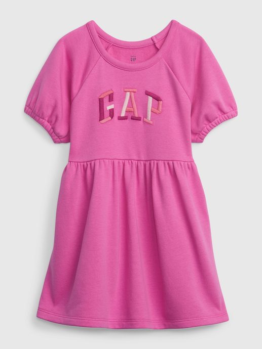 GAP 536131-00 Dětské šaty s logem Růžová