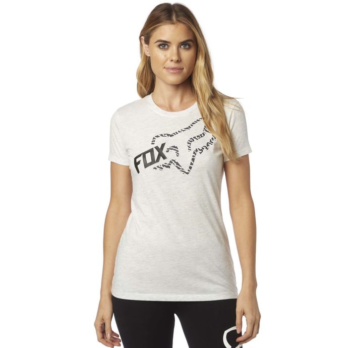 FOX Reacted Crew Ss Tee Light Heather Gray