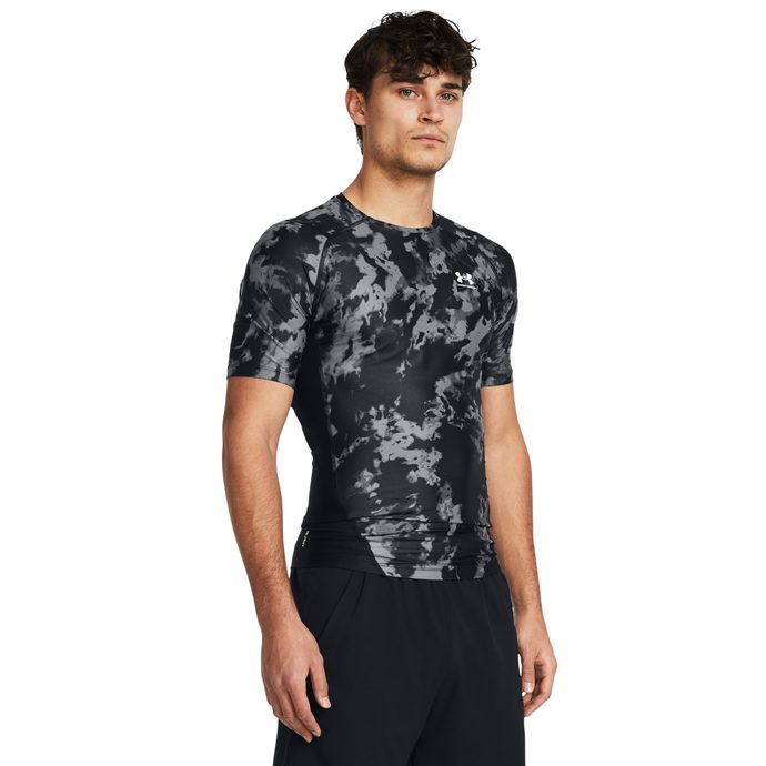 UNDER ARMOUR HG IsoChill Prtd SS, Black / White