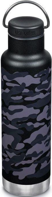 KLEAN KANTEEN Insulated Classic w/Loop Cap - black camo 592 ml