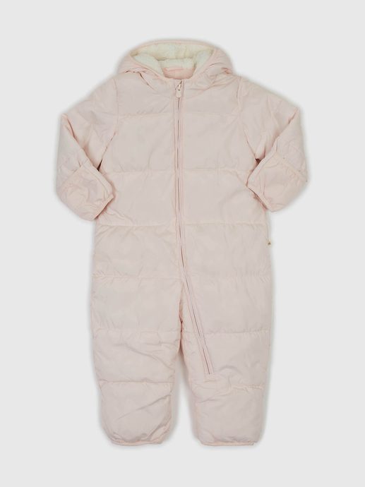 GAP 406306-00 Baby zimní zateplená kombinéza Růžová