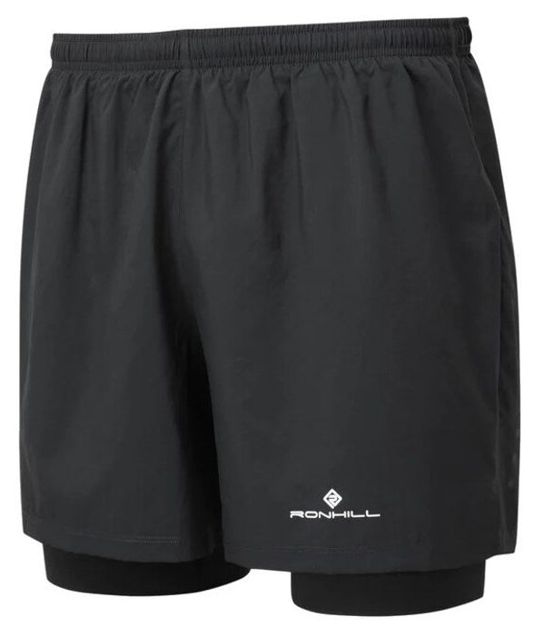 RONHILL M CORE TWIN SHORT, black/bright wht