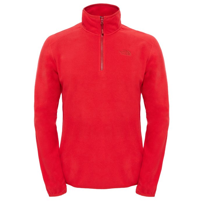 THE NORTH FACE M 100 GLACIER 1/4 ZIP - EU, TNF Red