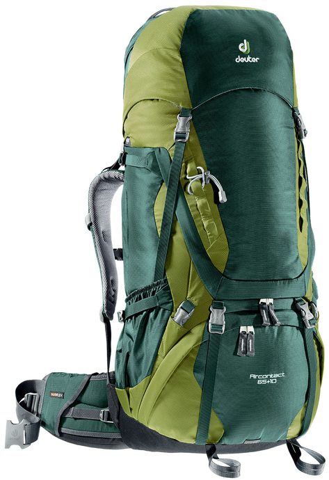 DEUTER Aircontact 65 + 10 forest-moss - turistický batoh