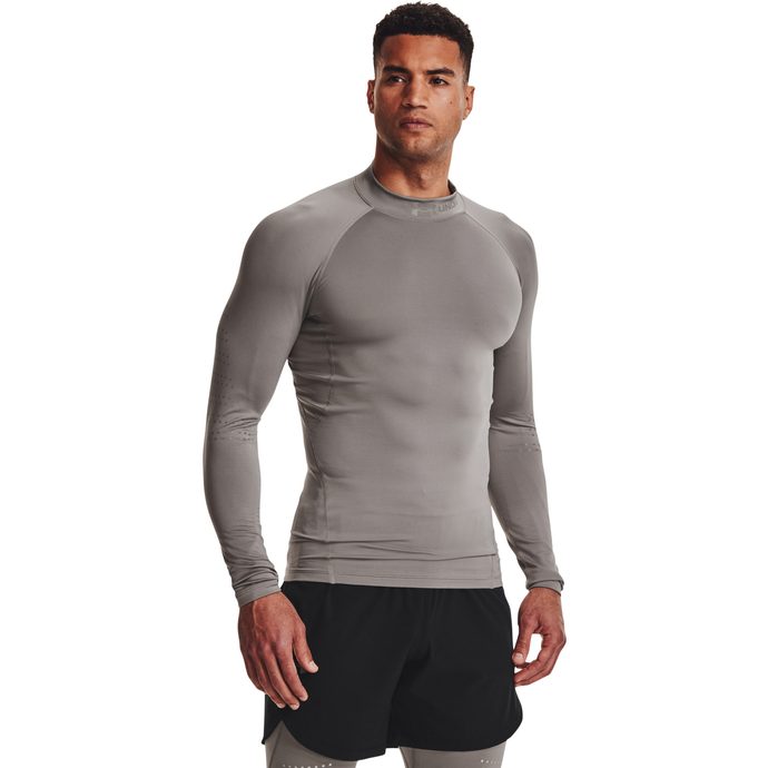 UA CG Armour Novelty Mock, Gray - men's long sleeve compression shirt - UNDER  ARMOUR - 46.56 €