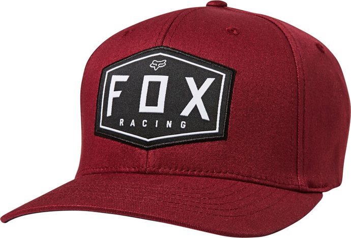 FOX Crest Flexfit Hat, Cranberry