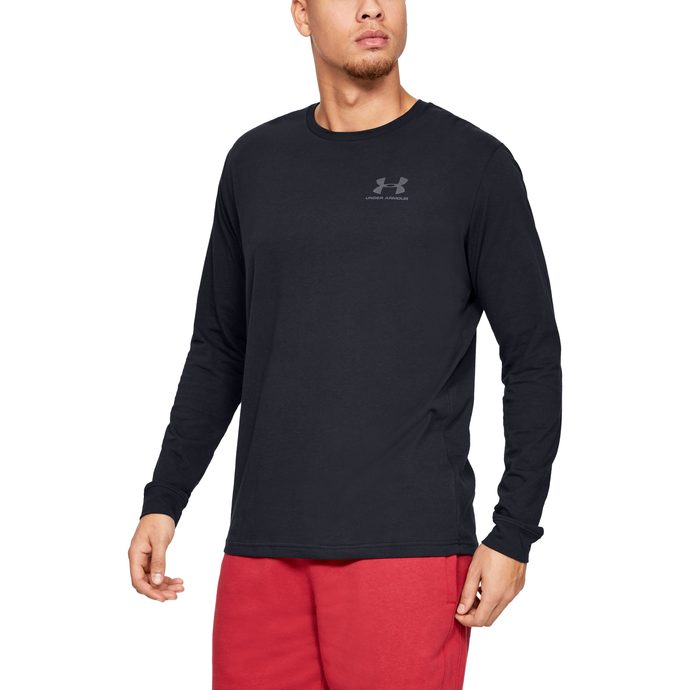 UNDER ARMOUR SPORTSTYLE LEFT CHEST LS, black