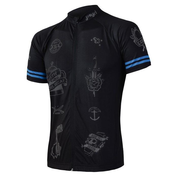 SENSOR CYKLO TATTOO men's full-zip jersey, black