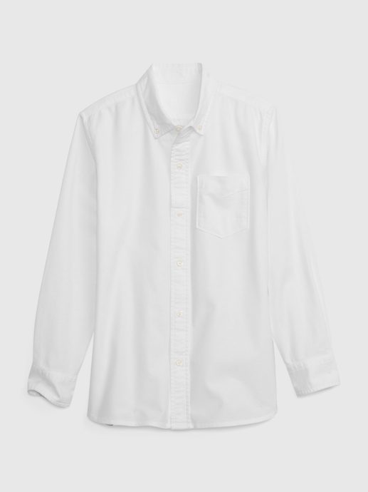 GAP 426037-00 Dětská košile oxford uniform Bílá