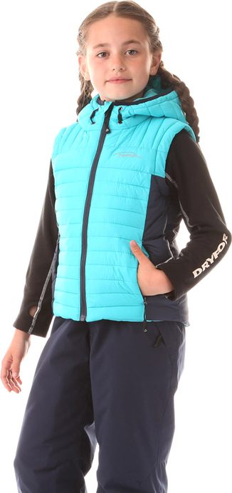 NORDBLANC NBWJK5911L EDGE pool blue - children's winter vest action