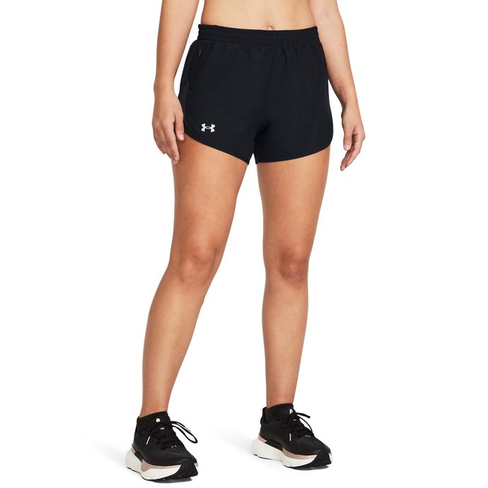 UNDER ARMOUR Fly By Short , Black / Black / Reflective