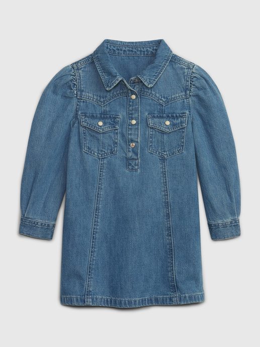 GAP 740201-00 Dětské džínové šaty Modrá