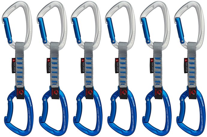 MAMMUT Crag Keylock 10 cm Indicator 6-Pack Quickdraws, silver-ultramarine