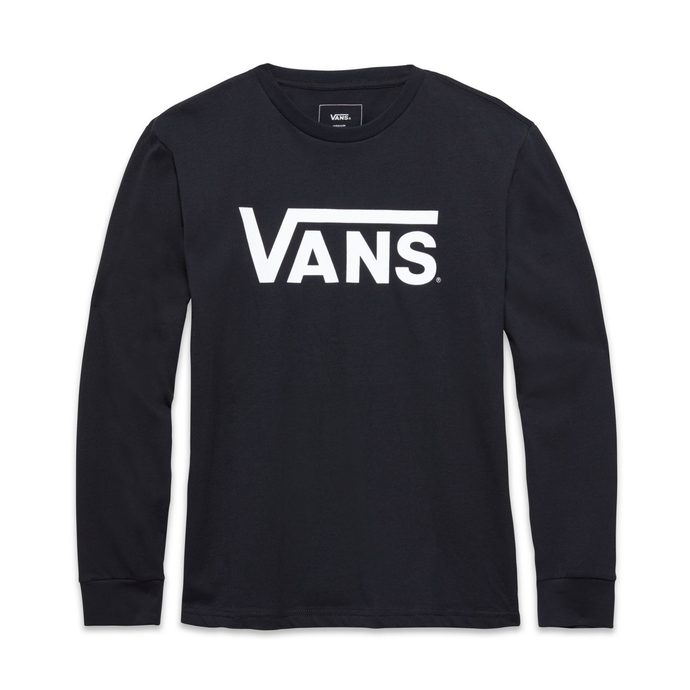 VANS BOYS VANS CLASSIC LONG SLEEVE T-SHIRT (8-14 roků) Black-White