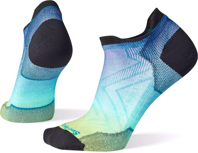 SMARTWOOL W RUN ZERO CUSH OMB PRNT LOW ANKLEOCKS capri