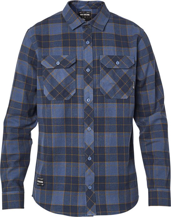 FOX Traildust 2.0 Flannel, Navy/Gold