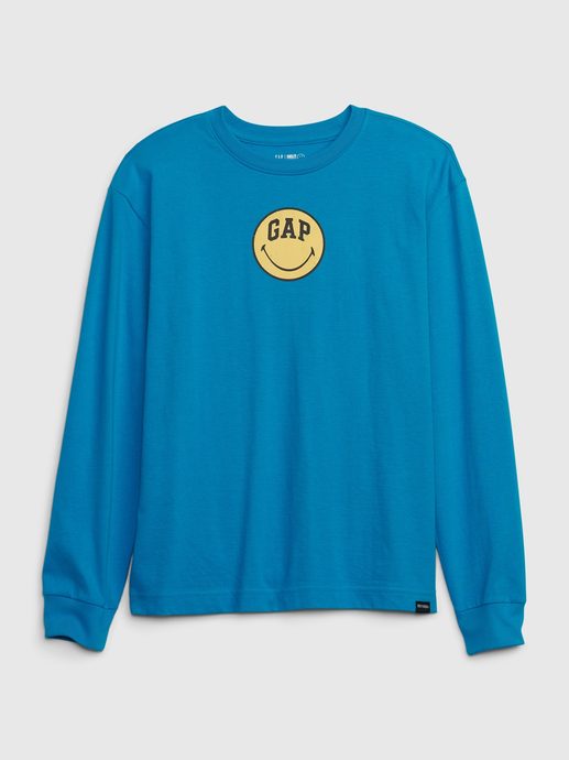 GAP 514088-01 Dětské tričko GAP & Smiley® Modrá