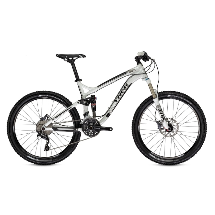 TREK FUEL EX 7 WHITE/BL - celoodpružené horské kolo