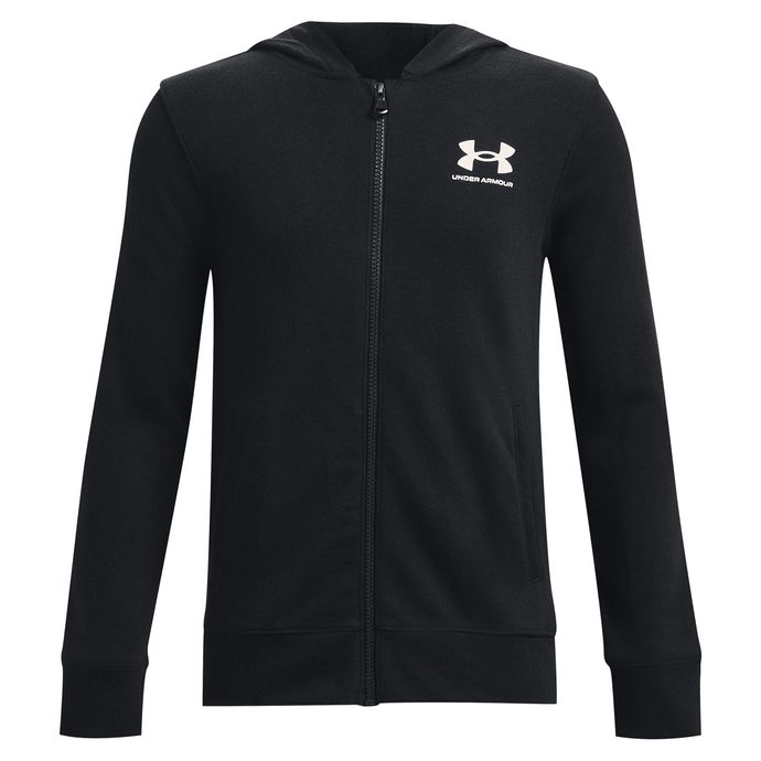 UNDER ARMOUR Rival Terry FZ Hoodie, black/white
