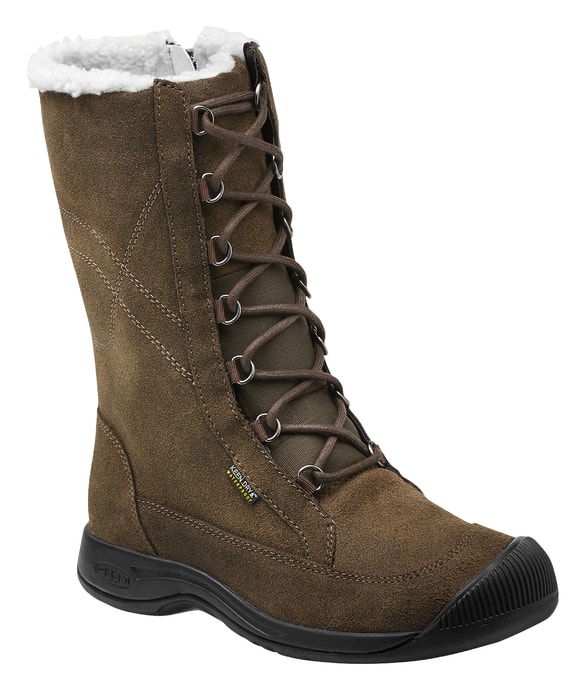 KEEN REISEN WINTER LACE WP brown - dámské zateplené kozačky