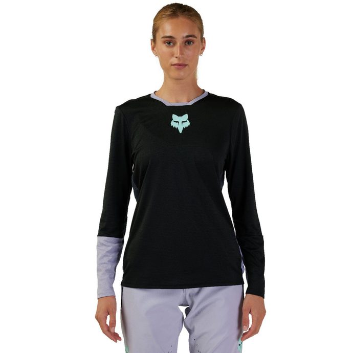 FOX W Defend Race Ls Jersey, Black