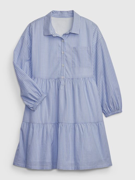 GAP 511044-00 Dětské pruhované šaty Modrá