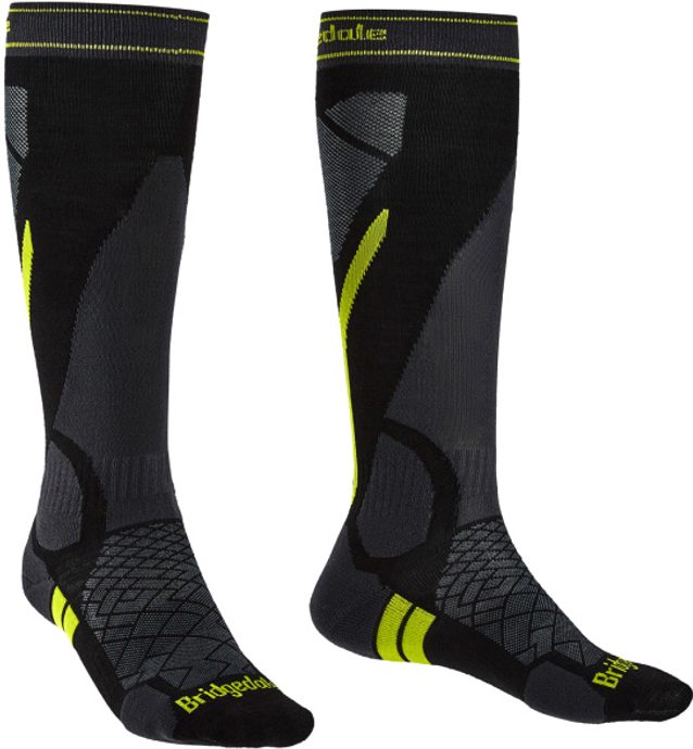 BRIDGEDALE Ski Lightweight, black/lime