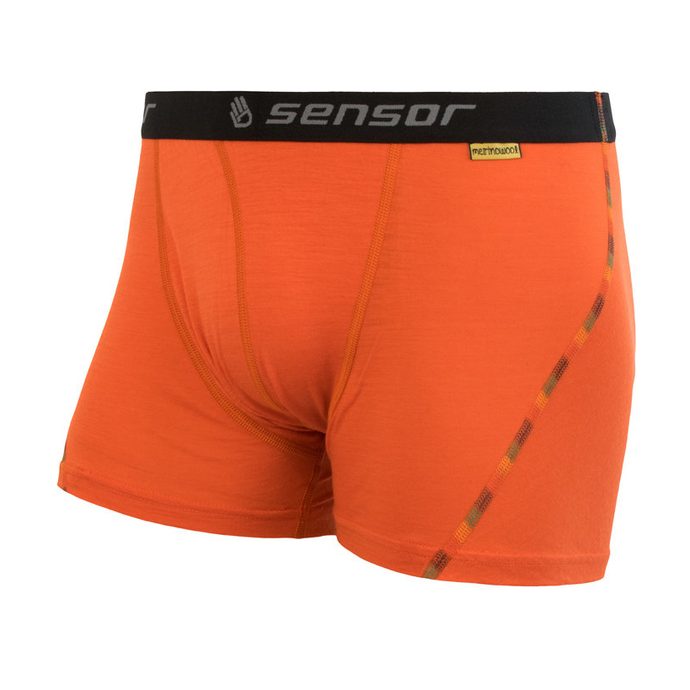 SENSOR MERINO AIR pánské trenky tm.oranžová