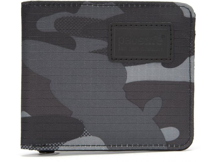 PACSAFE RFIDSAFE BIFOLD WALLET camo