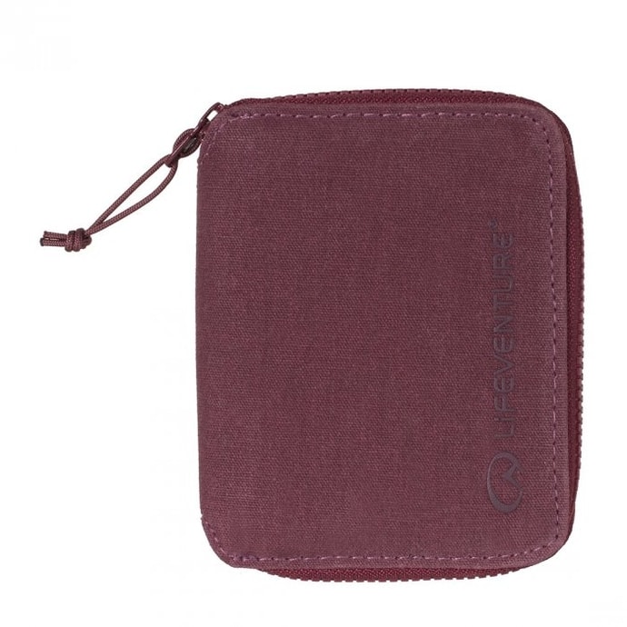 LIFEVENTURE RFiD Bi-Fold Wallet Aubergine