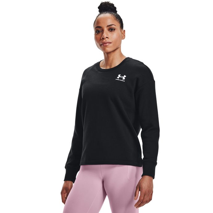 UNDER ARMOUR Rival Fleece Oversize Crew, Black